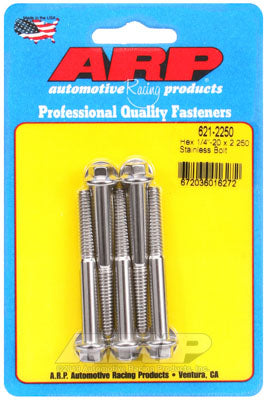 ARP 621-2250 SAE Bolt Kit 1/4-20 x 2.250 hex SS bolts Photo-0