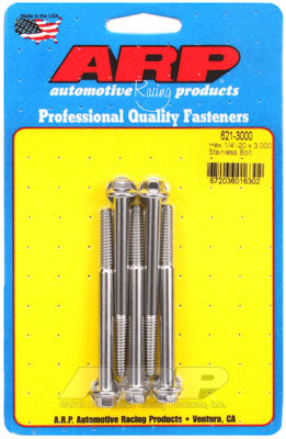 ARP 621-3000 SAE Bolt Kit 1/4-20 x 3.000 hex SS bolts Photo-0