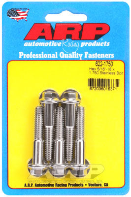 ARP 622-1750 SAE Bolt Kit 5/16-18 x 1.750 hex SS bolts Photo-0