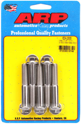 ARP 624-2500 SAE Bolt Kit 7/16-14 X 2.500 hex 1/2 wrenching SS bolts Photo-0