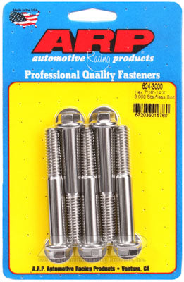 ARP 624-3000 SAE Bolt Kit 7/16-14 X 3.000 hex 1/2 wrenching SS bolts Photo-0