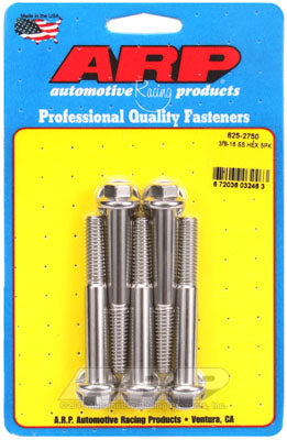 ARP 625-2750 SAE Bolt Kit 3/8-16 x 2.750 hex 7/16 wrenching SS bolts Photo-0