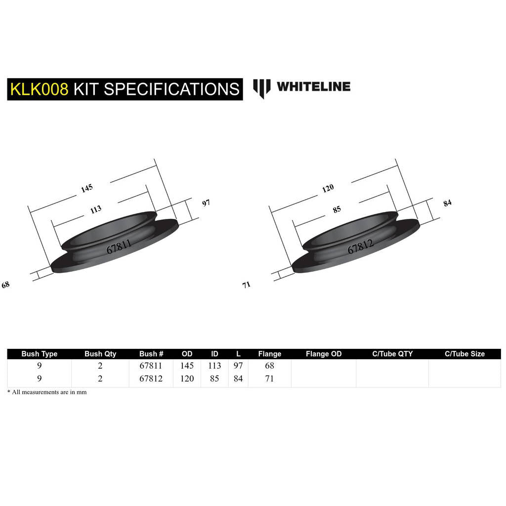 WHITELINE KLK008 Front/Rear Lift Kit - 2 Inch Photo-4
