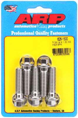 ARP 626-1500 SAE Bolt Kit 7/16-14 X 1.500 hex SS bolts Photo-0