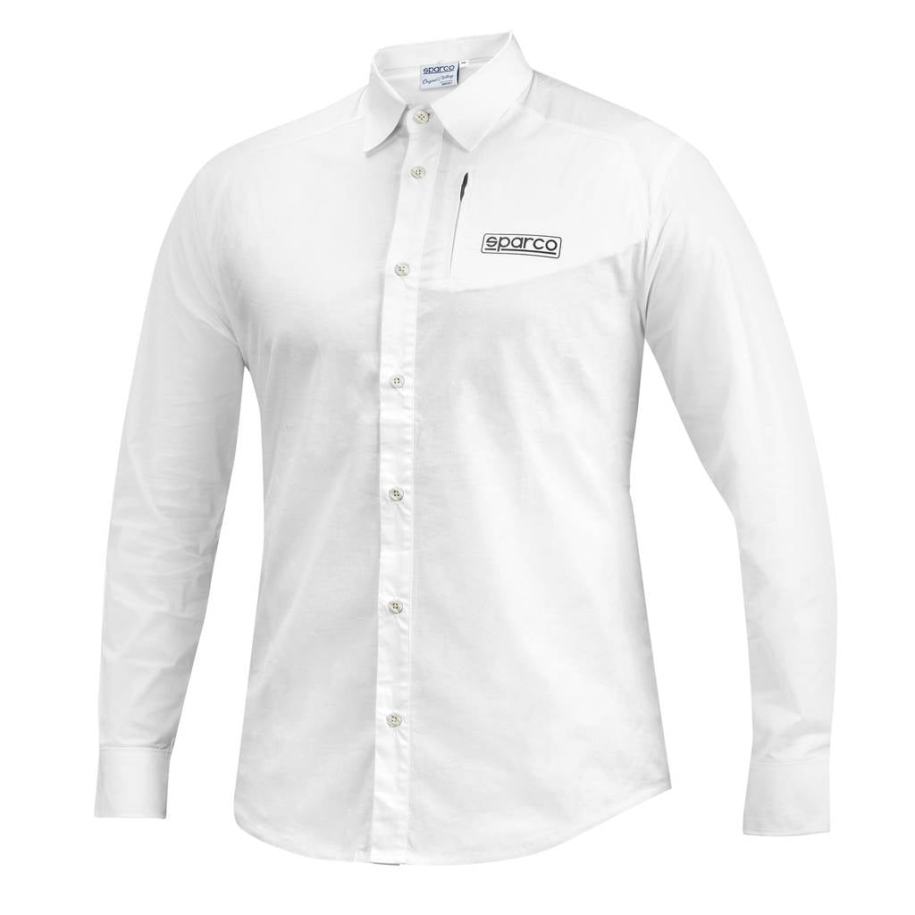 SPARCO 01368BI2M MAN SHIRT, white, size M Photo-0