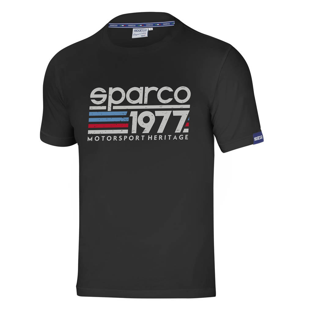 SPARCO 01329NR4XL T-SHIRT "1977", black, size XL Photo-0