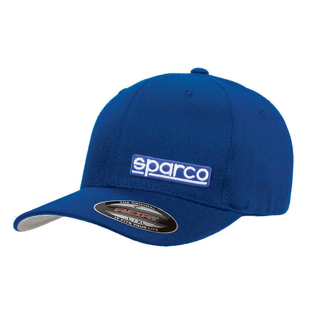 SPARCO 01357AZ2SM BASEBALL CAP FLEXFIT, blue, size S/M Photo-0