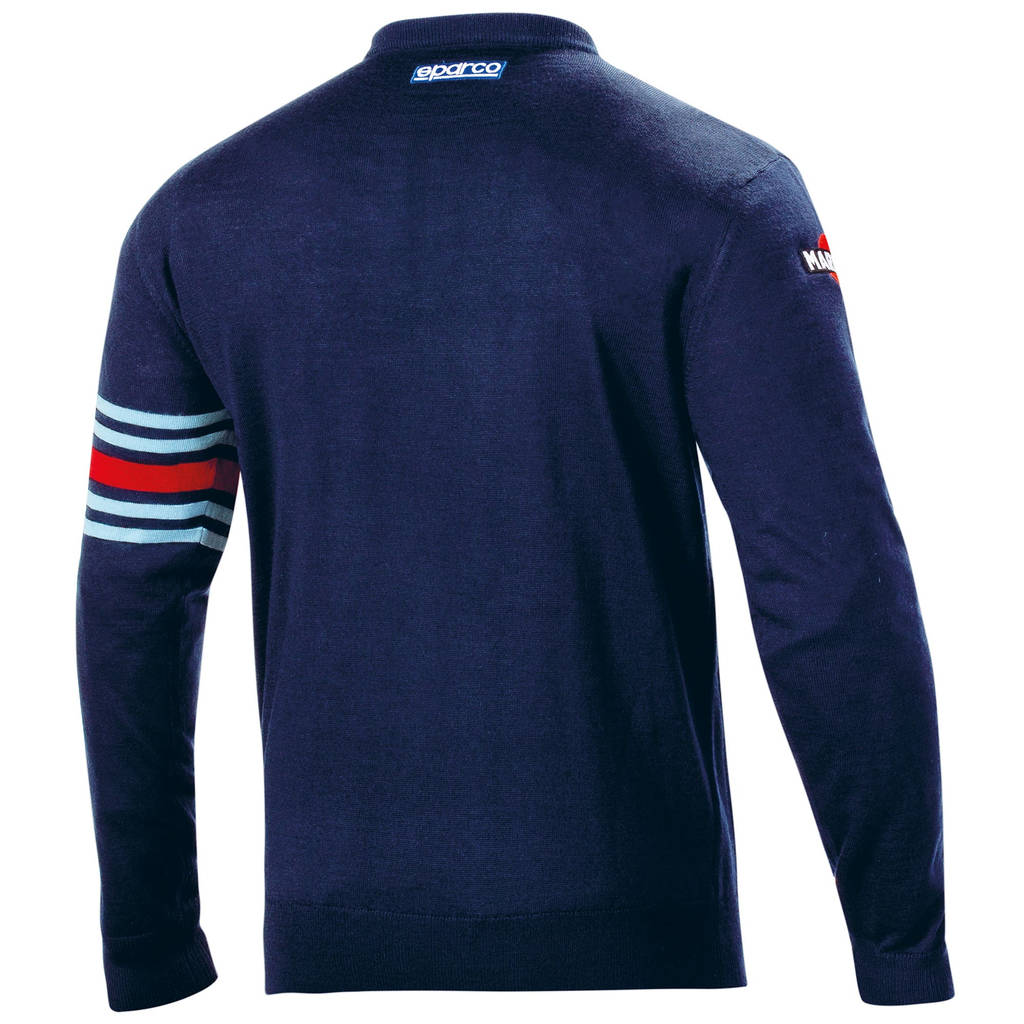 SPARCO 01338MRBM1S Wool CREWNECK SWEATSHIRT MARTINI RACING, navy blue, size S Photo-1