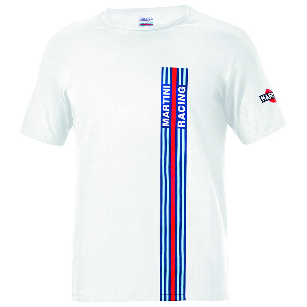 SPARCO 01339MRBI5XXL T-shirt BIG STRIPES MARTINI RACING, white, size XXL Photo-1