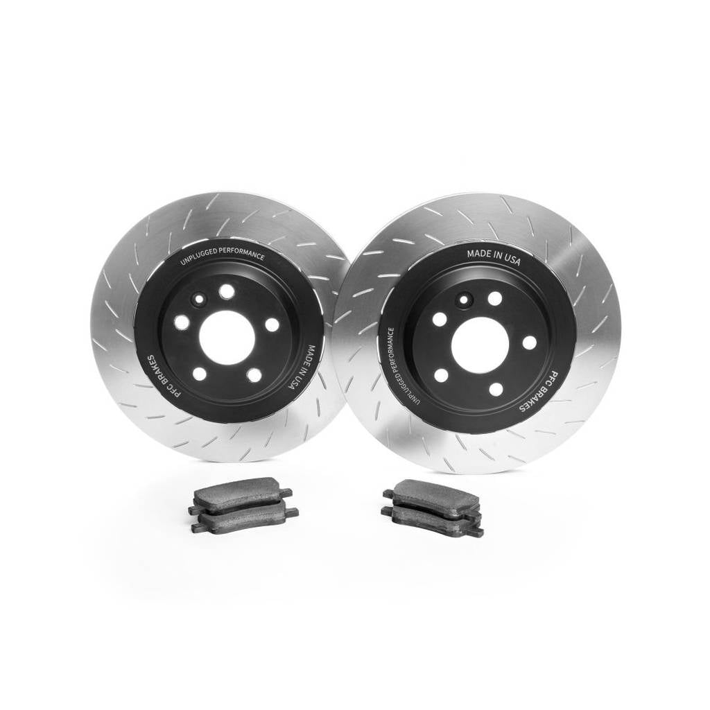 UNPLUGGED PERFORMANCE UP-MSMX2-116-1.1 Rear Set - UP x PFC Street Sport Brake Pads (For Large Sweep UP Rotors) PFC Part #: 5004.11 for TESLA Model S2 / X2 2021+ Photo-1
