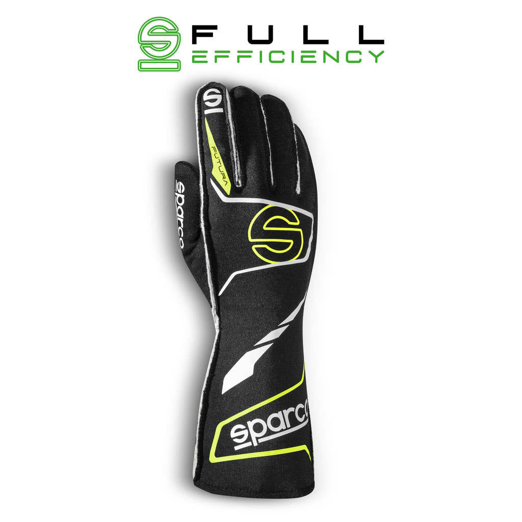SPARCO 00136508BINR FUTURA Racing gloves, FIA 8856-2018, white/black, size 8 Photo-3
