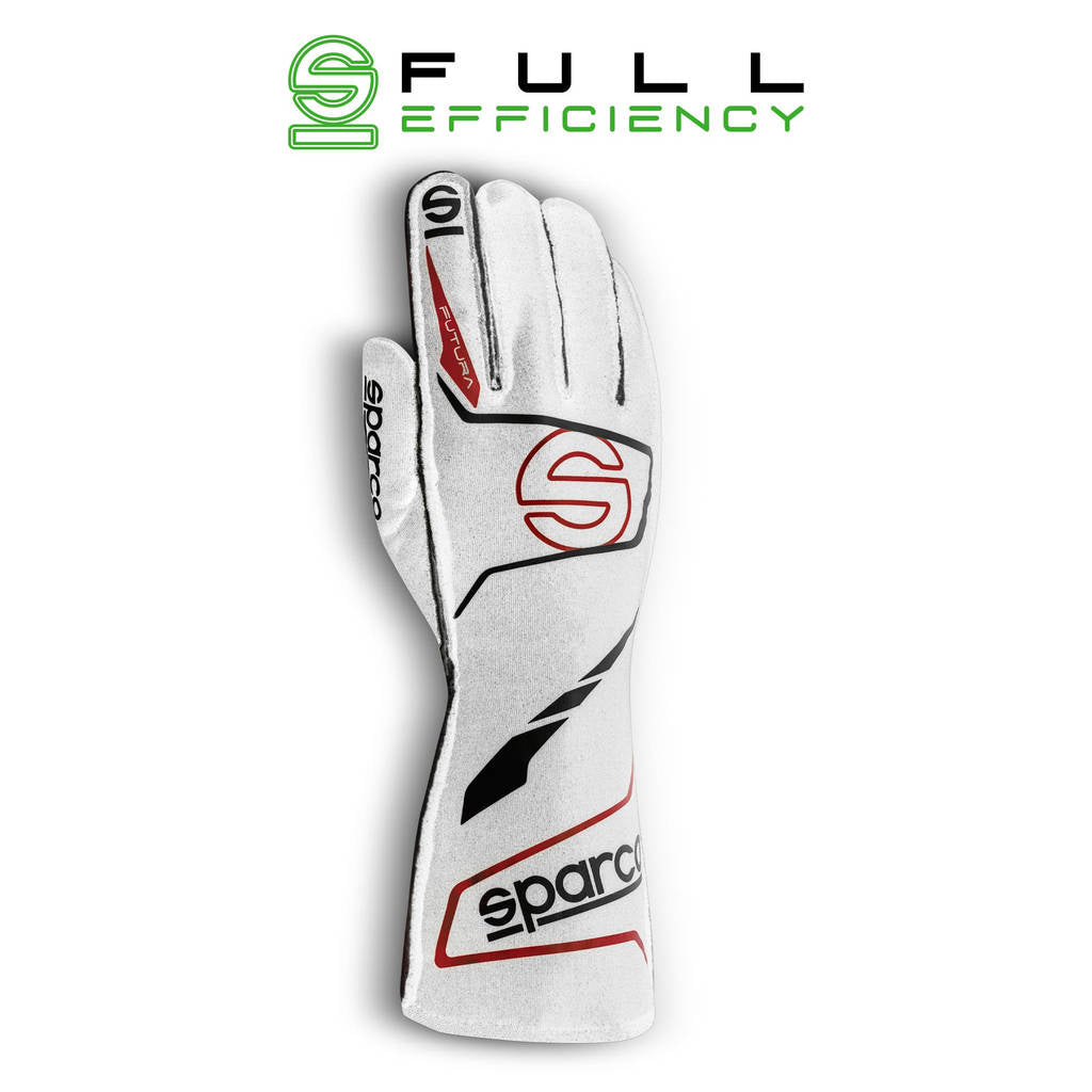 SPARCO 00136512BINR FUTURA Racing gloves, FIA 8856-2018, white/black, size 12 Photo-0