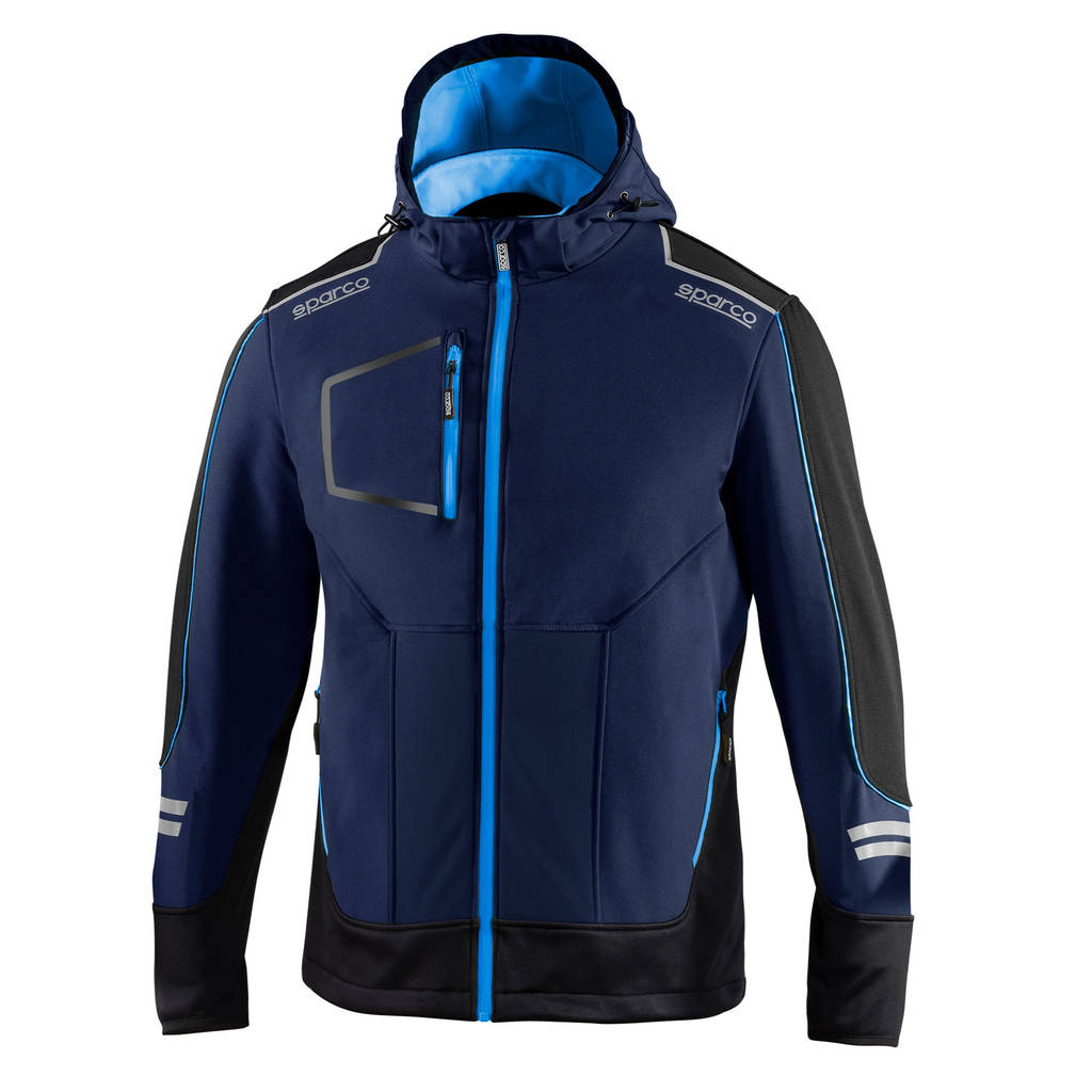 SPARCO 02412BMAZ0XS TECH Soft-shell, navy blue/blue, size XS Photo-0