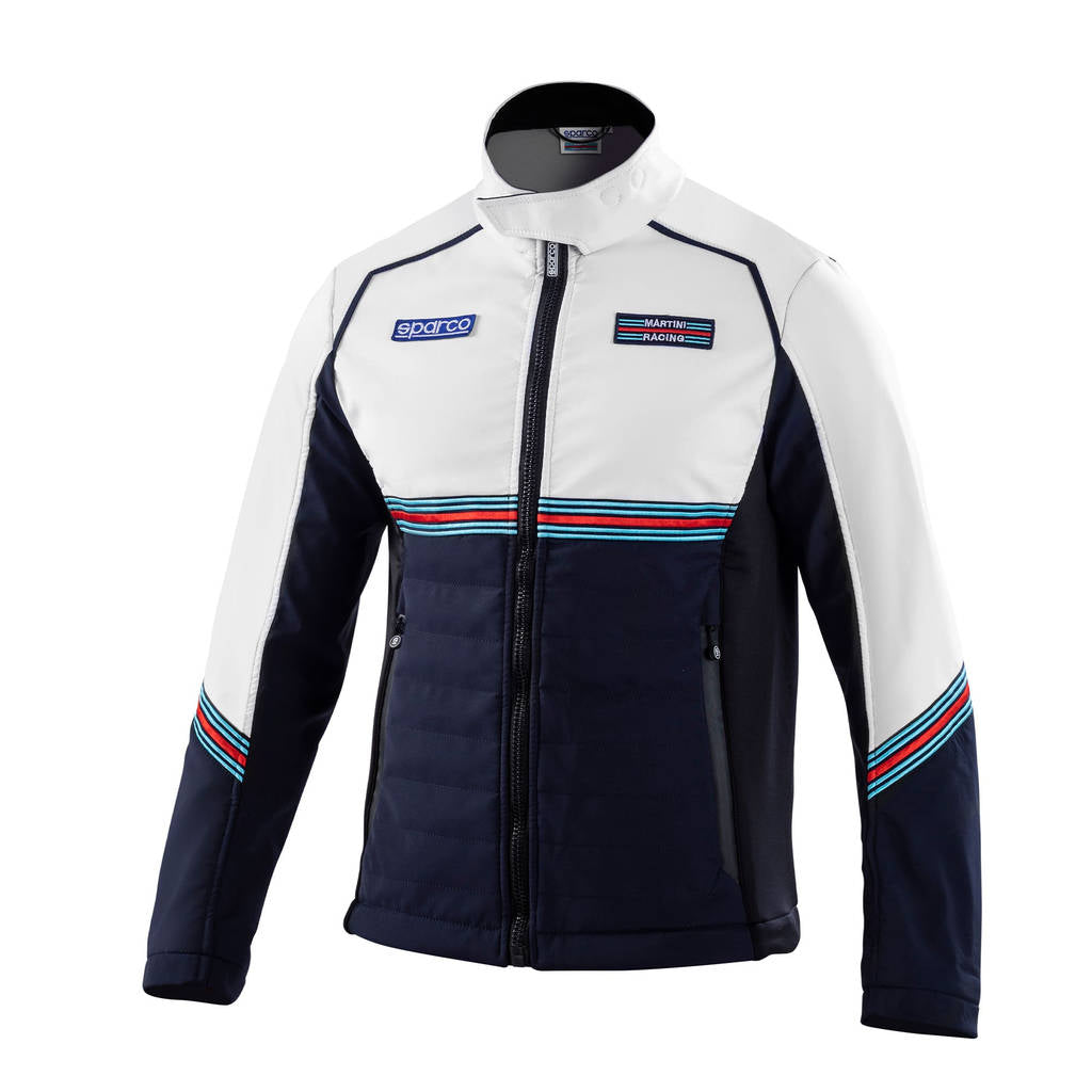 SPARCO 01363MRBMBI0XS SOFT SHELL MARTINI RACING Jacket, navy blue/white, size XS Photo-0