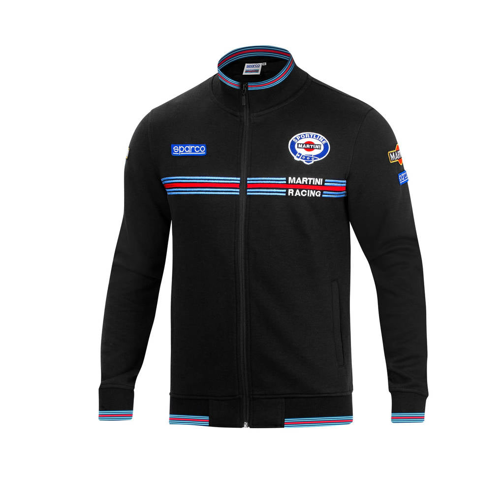SPARCO 01278MRNR6XXX Sweatshirt FULL ZIP MARTINI RACING, black, size XXXL Photo-0