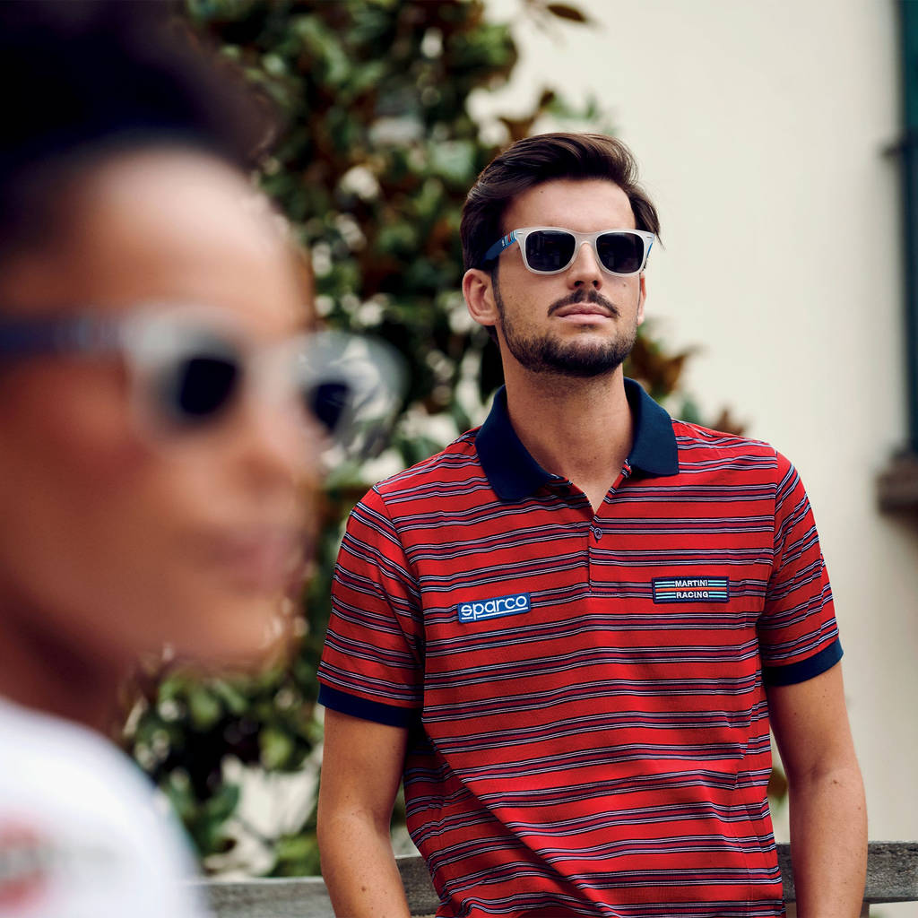 SPARCO 01396MRRS5XXL Polo MARTINI RACING Sportline Stripes, red, size XXL Photo-2