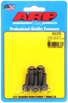 ARP 640-0750 SAE Bolt Kit 1/4-20 x 0.750 12pt black oxide bolts Photo-0