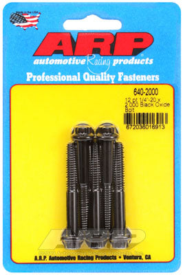 ARP 640-2000 SAE Bolt Kit 1/4-20 x 2.000 12pt black oxide bolts Photo-0