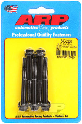 ARP 640-2250 SAE Bolt Kit 1/4-20 x 2.250 12pt black oxide bolts Photo-0