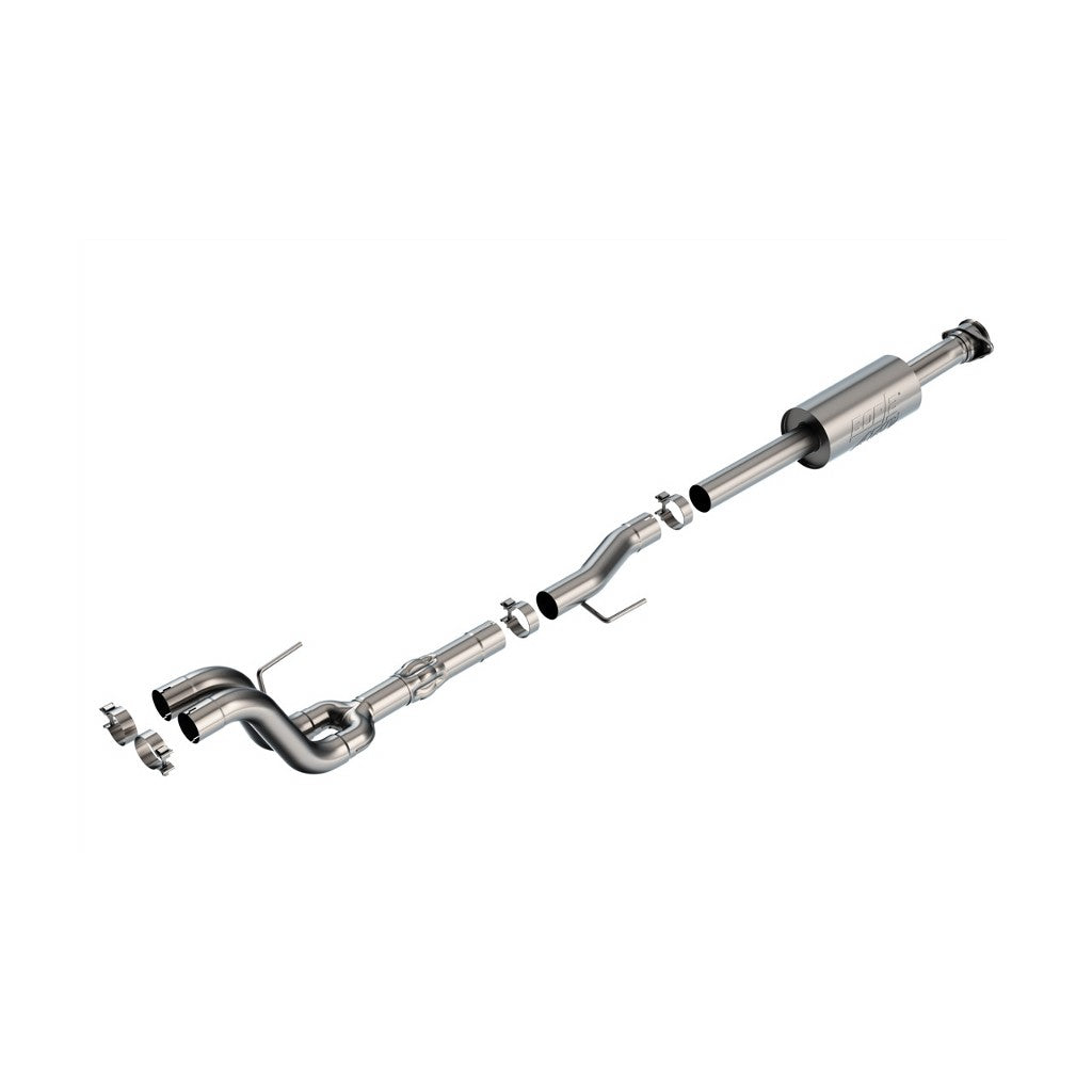 BORLA 60732 Mid-Section of the Exhaust System ATAK Brushed T-304 Stainless Steel for FORD F-150 Tremor 2021-2023 Photo-0