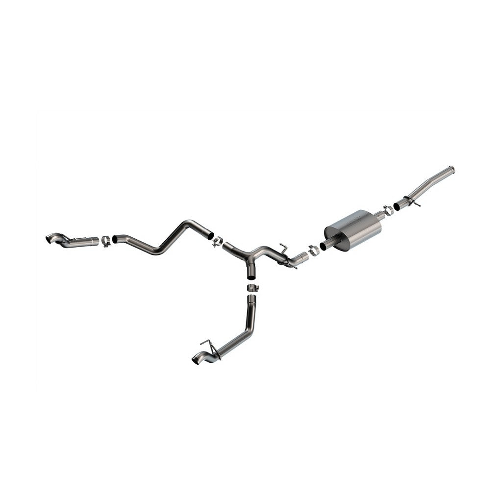 BORLA 140932 Exhaust System Cat-Back S-Type Brushed T-304 Stainless Steel for CHEVROLET Silverado 1500/ GMC Sierra 1500 2023 Photo-0