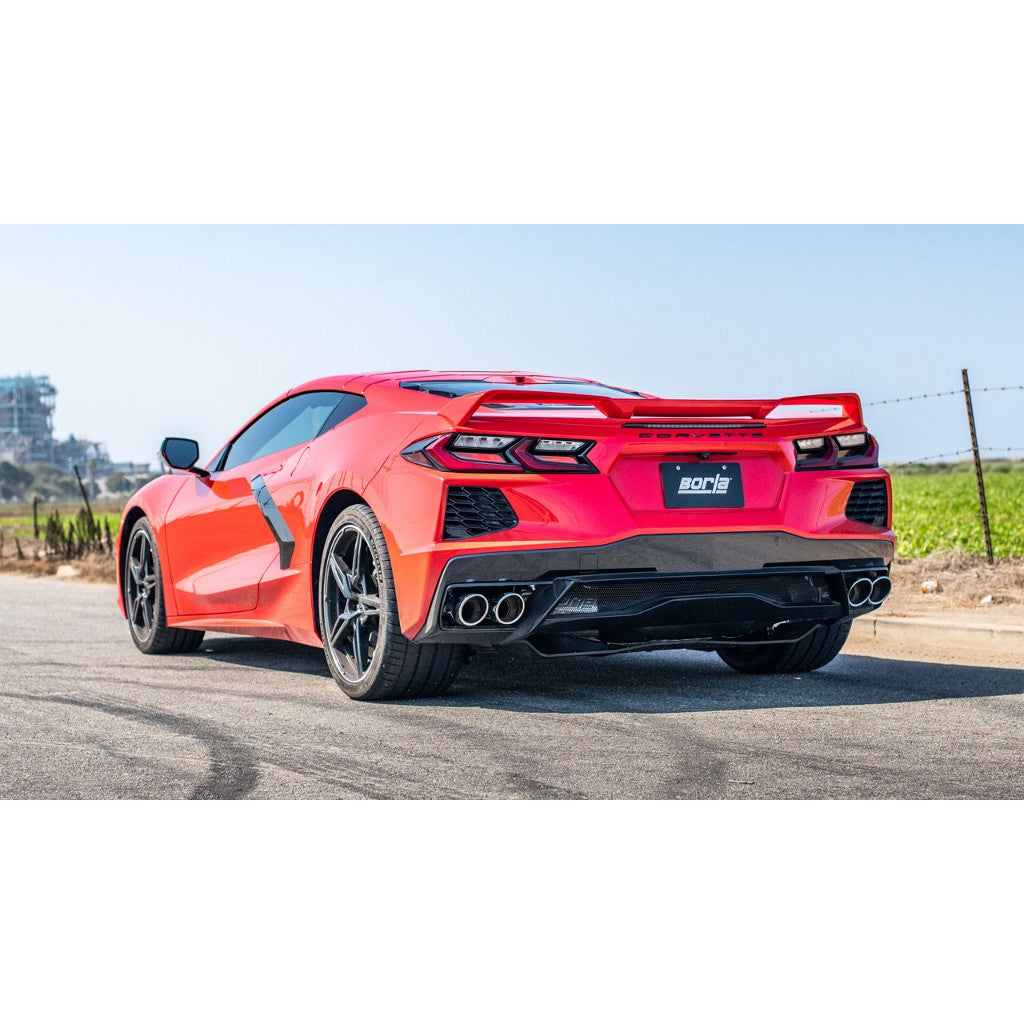 BORLA 140840 Exhaust System Cat-Back S-Type Polished T-304 Stainless Steel for CHEVROLET Corvette Stingray 2020-2023 Photo-1