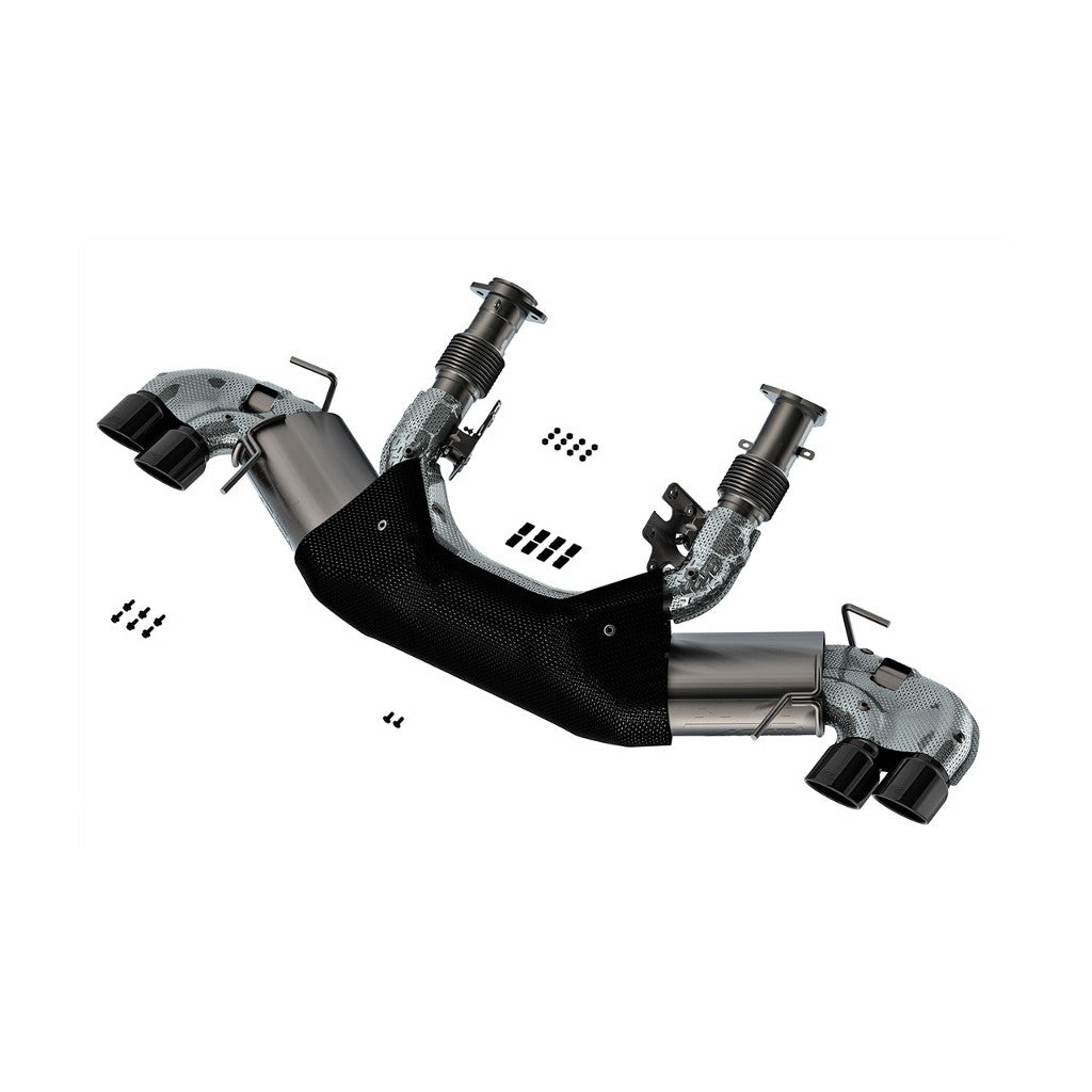 BORLA 140841BC Exhaust System Cat-Back ATAK Black Chrome On T-304 Stainless Steel for CHEVROLET Corvette Stingray 2020-2023 Photo-0
