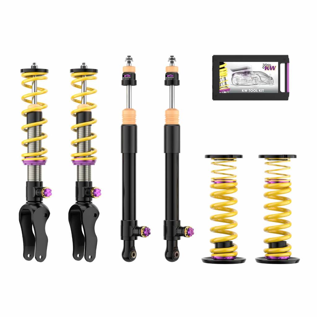 KW 3A771095 Coilover Kit INOX V4 (incl. deactivation for electronic dampers) for PORSCHE Taycan (Y1A) 2019- Photo-0