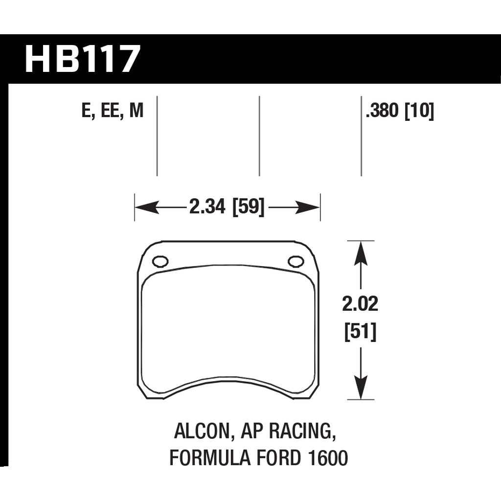 HAWK HB117D.380 Brake Pads ER-1 Endurance Racing Photo-2