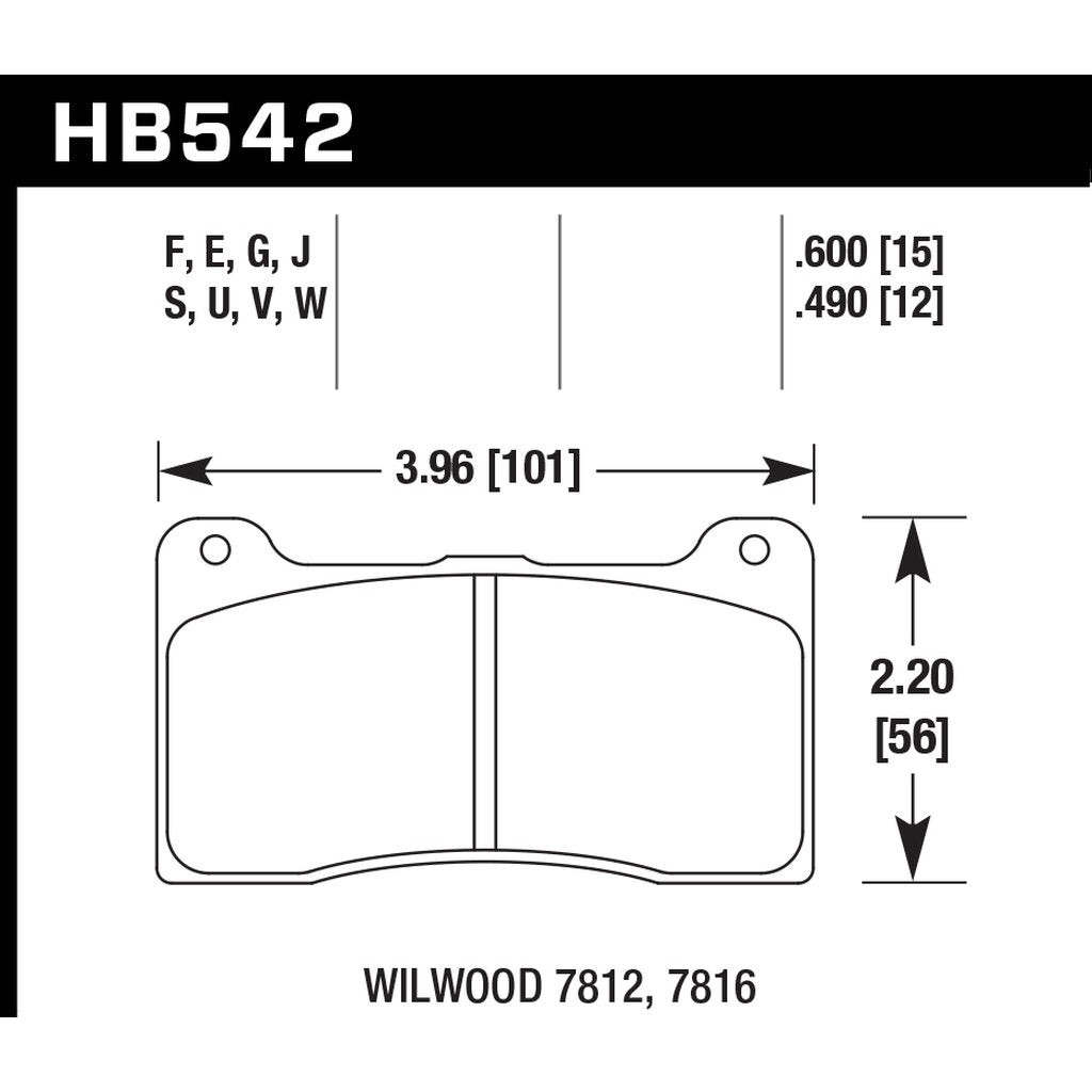HAWK HB542D.600 Brake Pads ER-1 Endurance Racing Photo-2