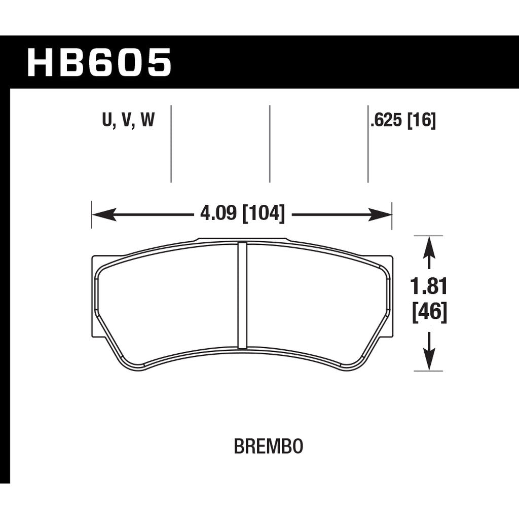 HAWK HB605D.625 Brake Pads ER-1 Endurance Racing Photo-2