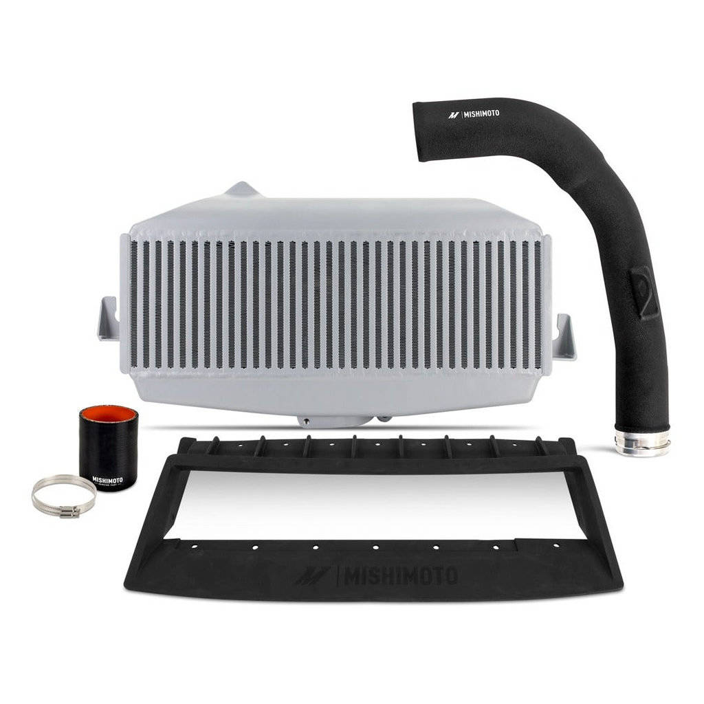 MISHIMOTO MMTMIC-WRX-22KSLBK Top Mount Intercooler Kit, Silver Core, Black Pipes for SUBARU WRX 2022 Photo-0