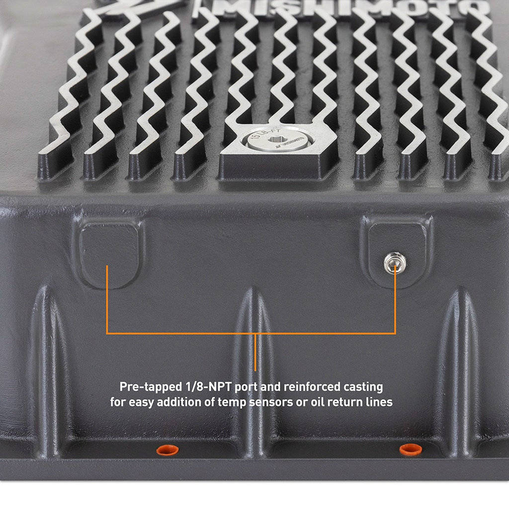 MISHIMOTO MMTP-DMAX-01 Transmission Pan, Cast for Duramax, Allison A1000, GR 2001-2019 Photo-7