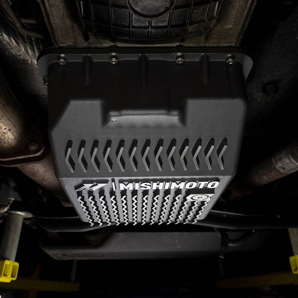 MISHIMOTO MMTP-F2D-89 Transmission Pan, Cast for Powerstroke E4OD, 4R100, 5R110, GR 1989-2010 Photo-2
