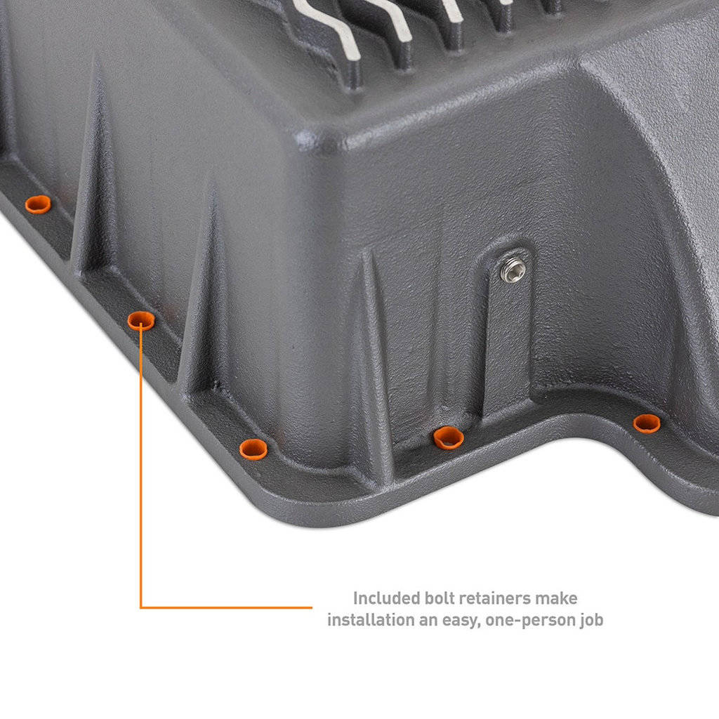 MISHIMOTO MMTP-F2D-89 Transmission Pan, Cast for Powerstroke E4OD, 4R100, 5R110, GR 1989-2010 Photo-6