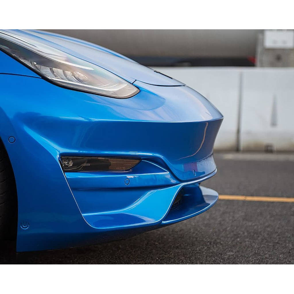 UNPLUGGED PERFORMANCE UP-M3-302-11.1 Ascension Front Fascia System, No Sensor Holes, Unpainted Urethane for TESLA Model 3 Photo-18