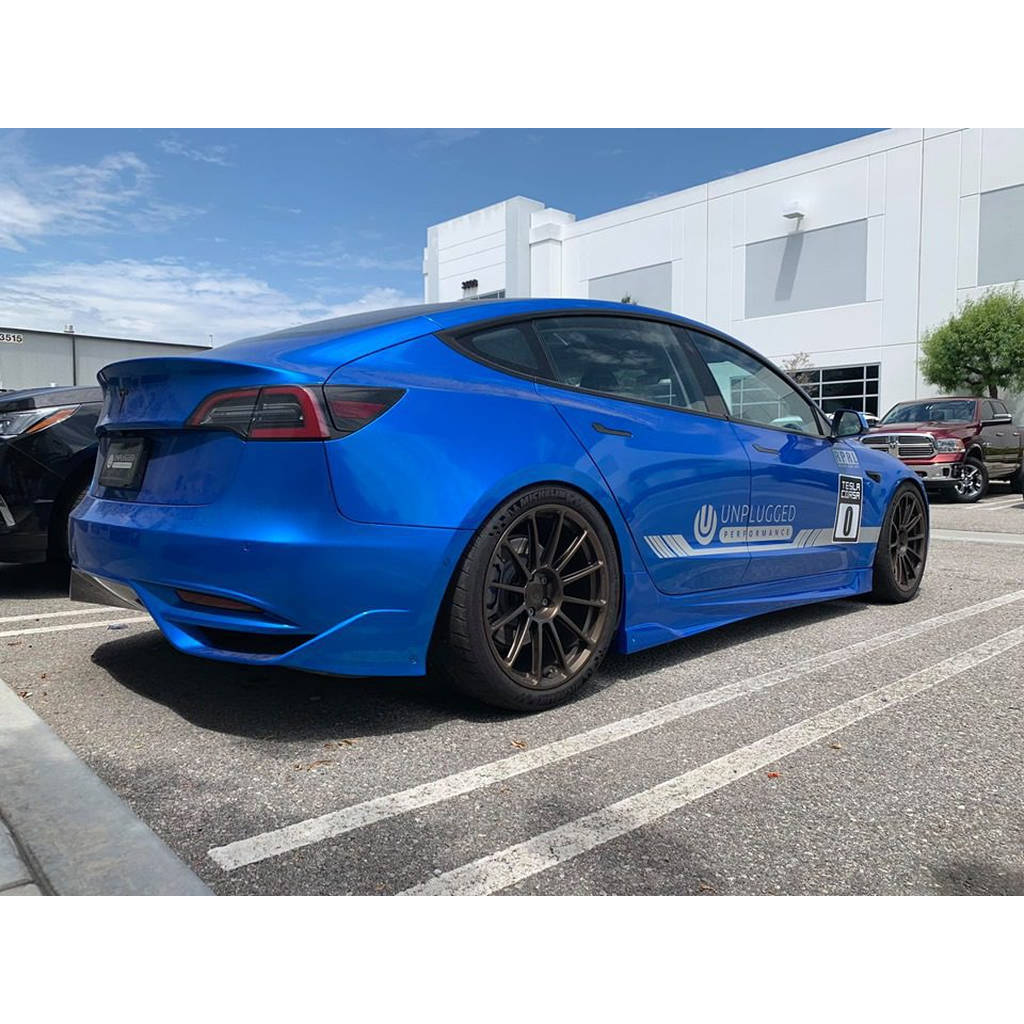 UNPLUGGED PERFORMANCE UP-M3-304-6.1 Ascension Rear Bumper, Koenigsegg KAM Limited Production, Gloss Clear for TESLA Model 3 Photo-4