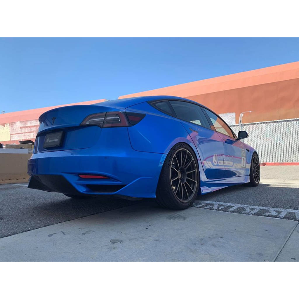 UNPLUGGED PERFORMANCE UP-M3-304-6.1 Ascension Rear Bumper, Koenigsegg KAM Limited Production, Gloss Clear for TESLA Model 3 Photo-5