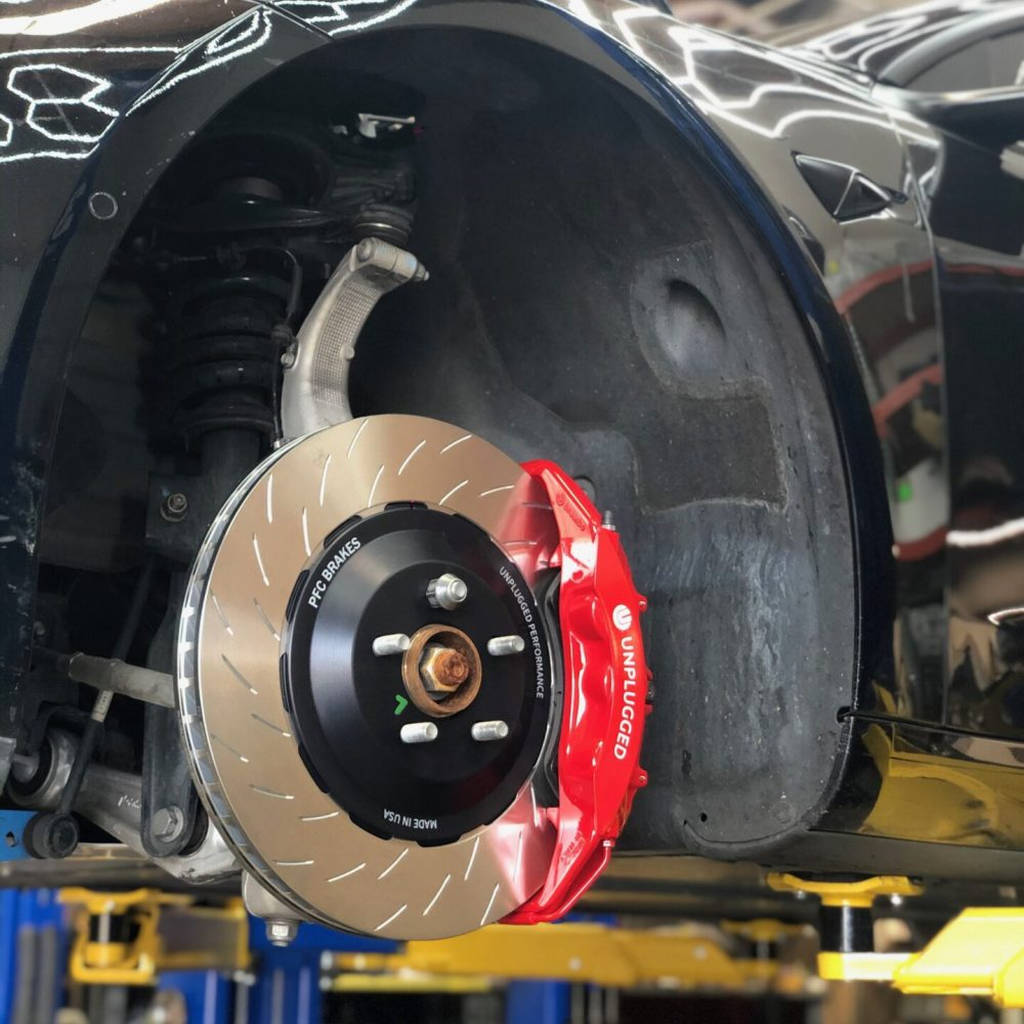 UNPLUGGED PERFORMANCE UP-M3MY-317-7.1 Big Brake Kit (front) UP x PFC, 394mm Iron Rotors, Street Pads for TESLA Model 3 / Model Y Photo-6