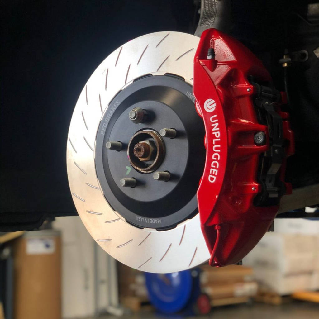 UNPLUGGED PERFORMANCE UP-M3MY-317-8.1 Big Brake Kit (front), UP x PFC 394mm Iron Rotors, Race Pads for TESLA Model 3 / Model Y Photo-8