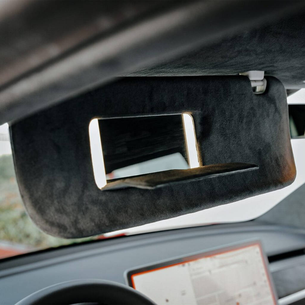 UNPLUGGED PERFORMANCE UP-M3-331-1.1 Alcantara Headliner Upgrade Kit, Charcoal Black for TESLA Model 3 2018-2020 Photo-5