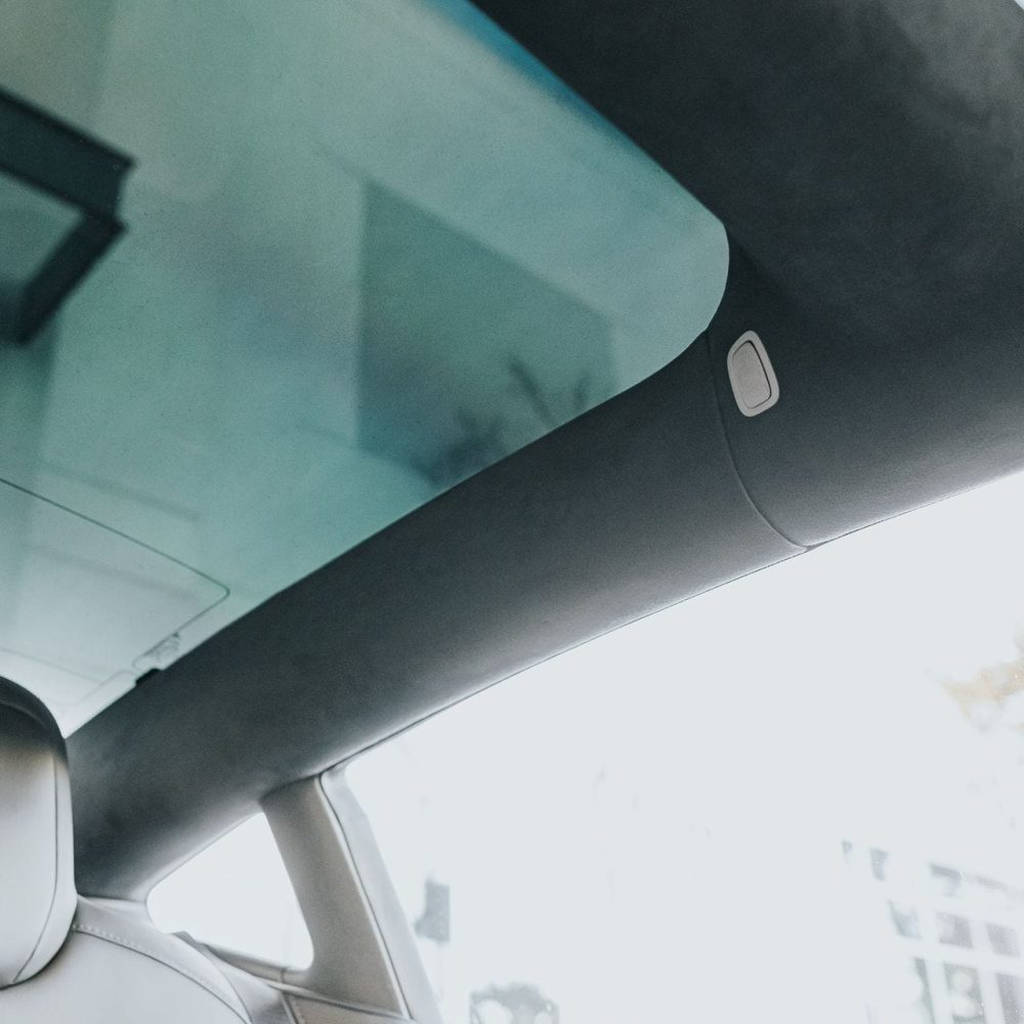 UNPLUGGED PERFORMANCE UP-M3-331-3.1 Alcantara Headliner Upgrade Kit, Charcoal Black for TESLA Model 3 2021 Photo-6