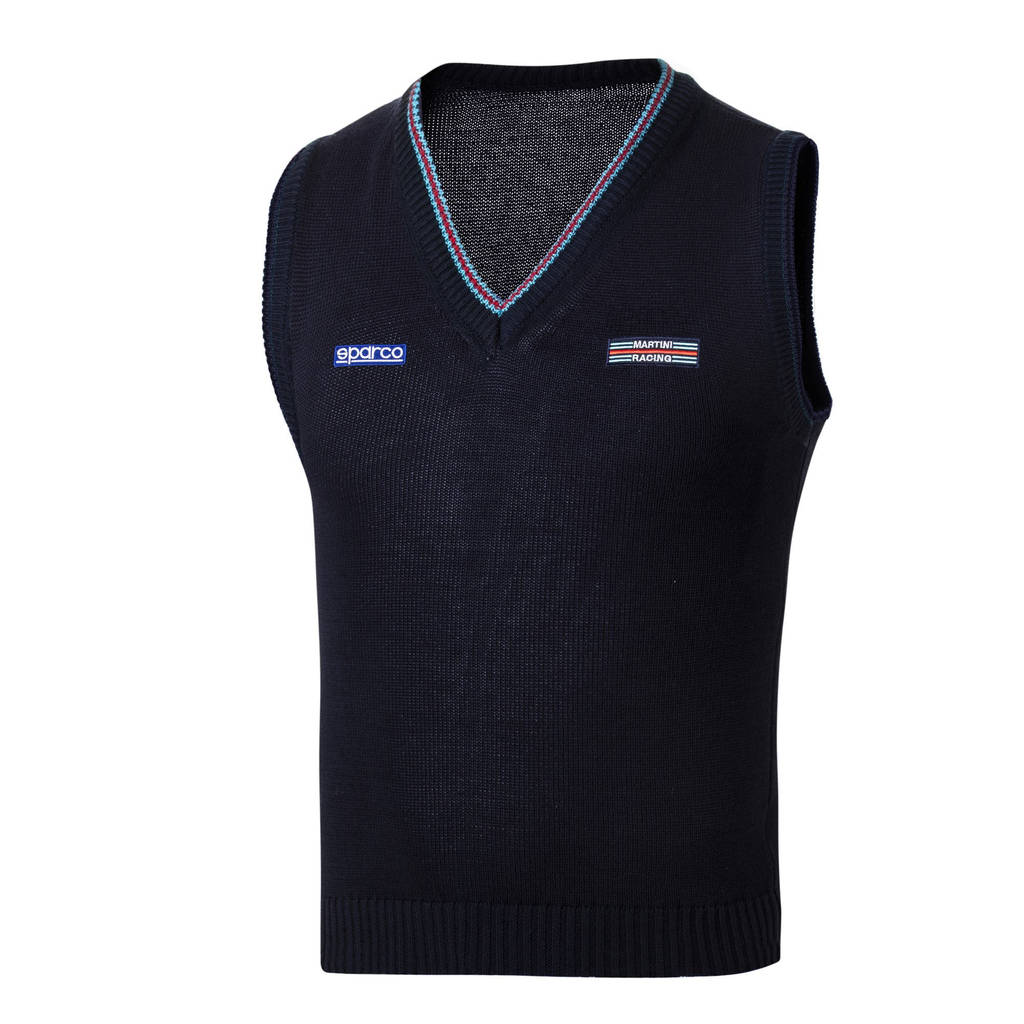 SPARCO 013052MRBM5XXL Knitted cotton vest MARTINI RACING navy blue 2XL Photo-0
