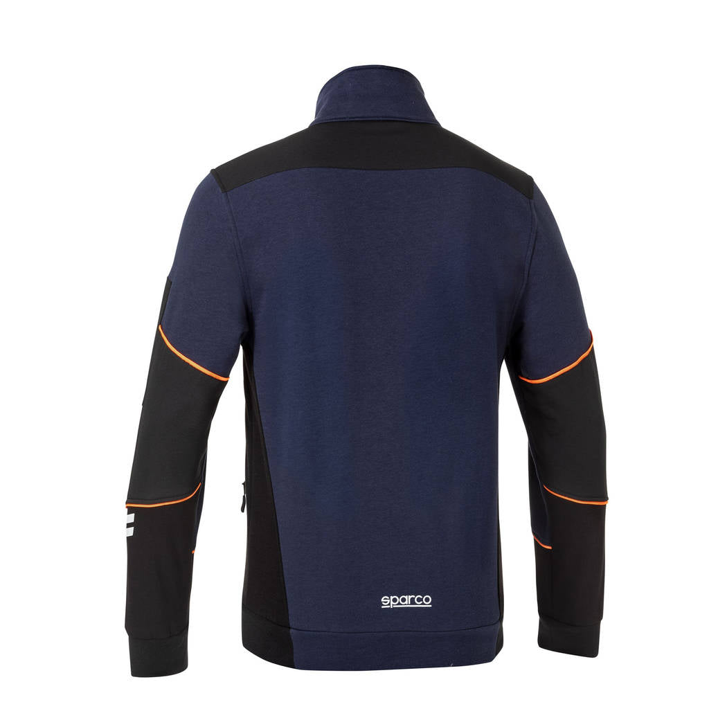 SPARCO 02429BMAF0XS Mechanic's tech full zip TW navy blue/ orange XS Photo-1