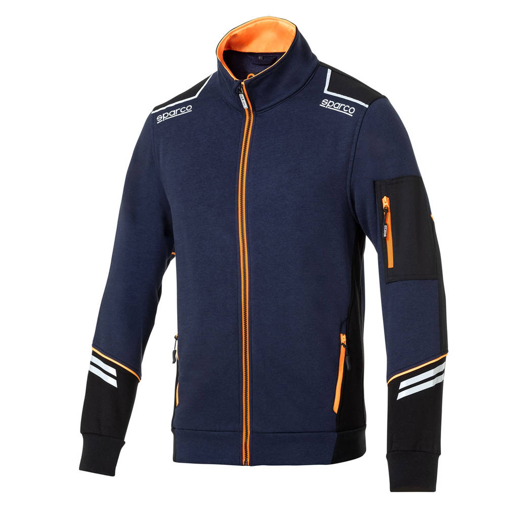SPARCO 02429BMAF1S Mechanic's tech full zip TW navy blue/ orange S Photo-0