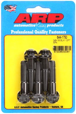 ARP 644-1750 SAE Bolt Kit 3/8-16 x 1.750 12pt 7/16 wrenching black oxide bolts Photo-0