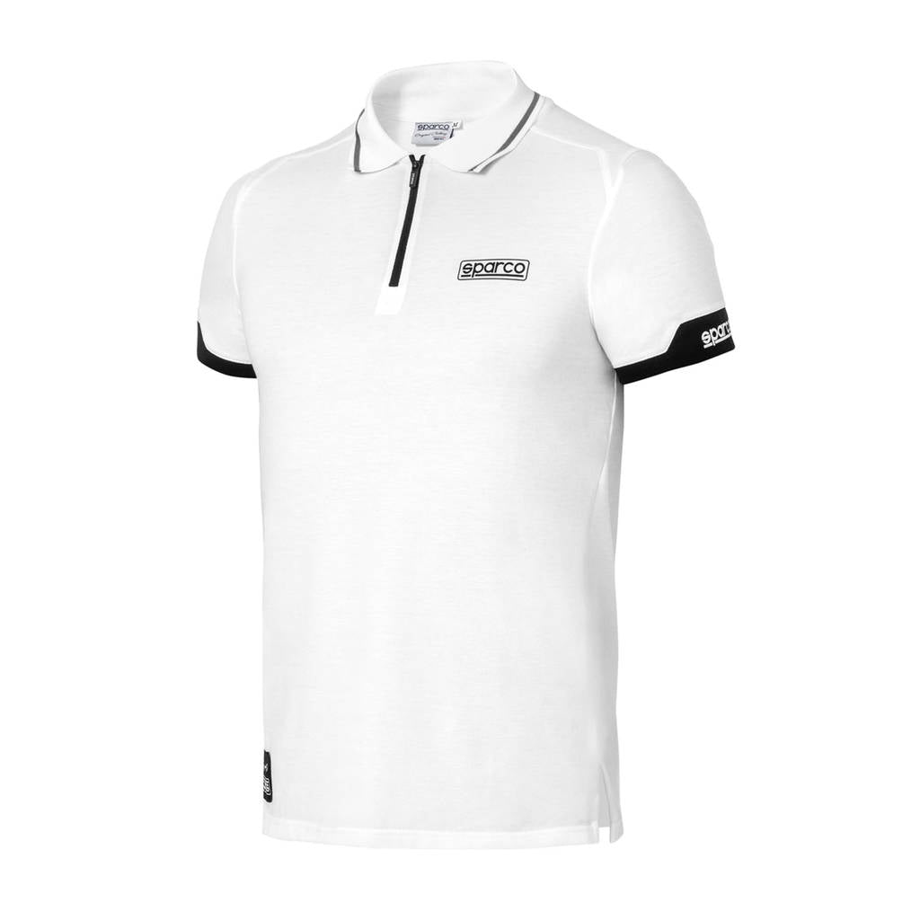 SPARCO 013036BI6XXX Polo zip white 3XL Photo-0