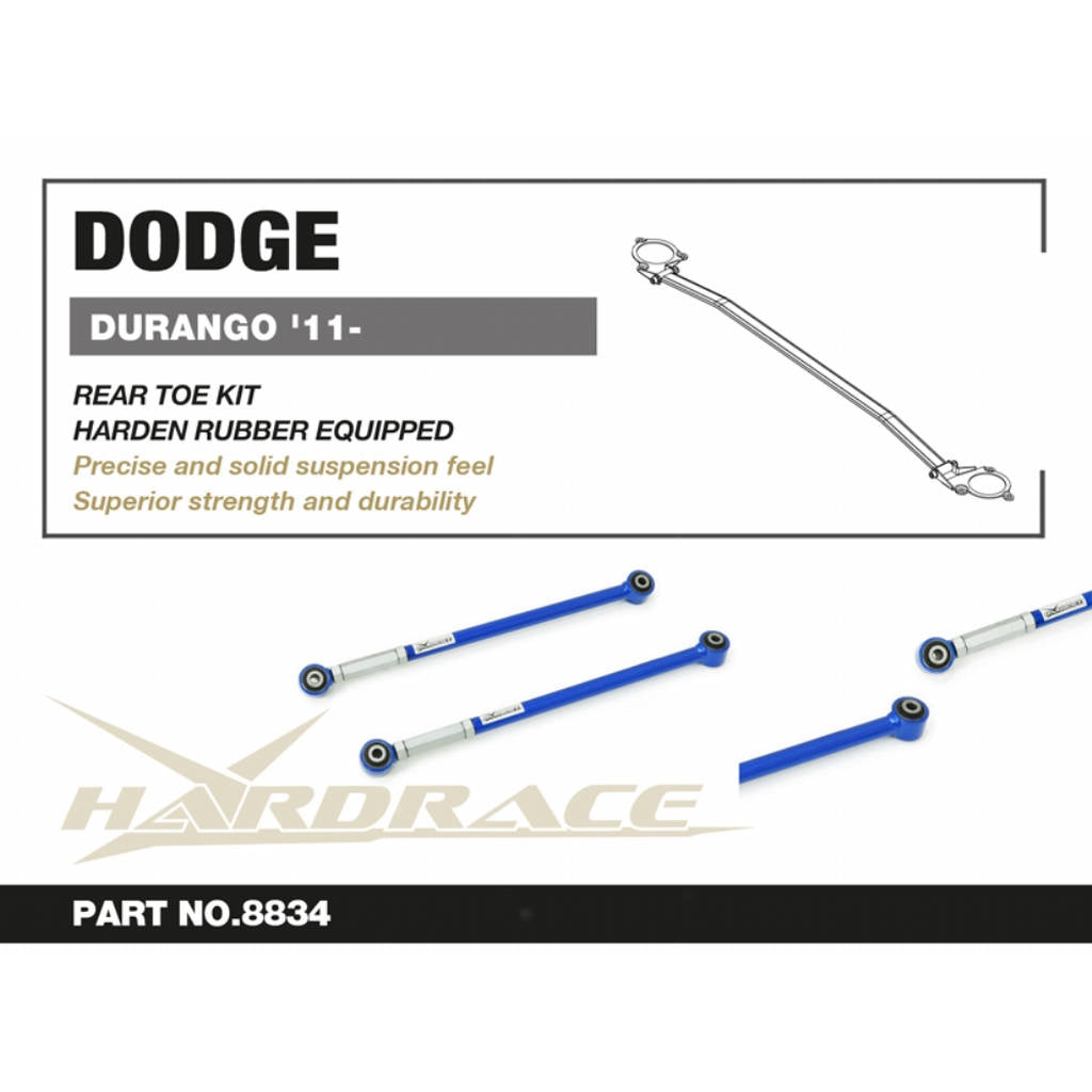 HARDRACE 8334 Rear toe kit (harden rubber) - 2PCS/SET for DODGE DURANGO '11-/GRAND CHEROKEE '11-21 Photo-1