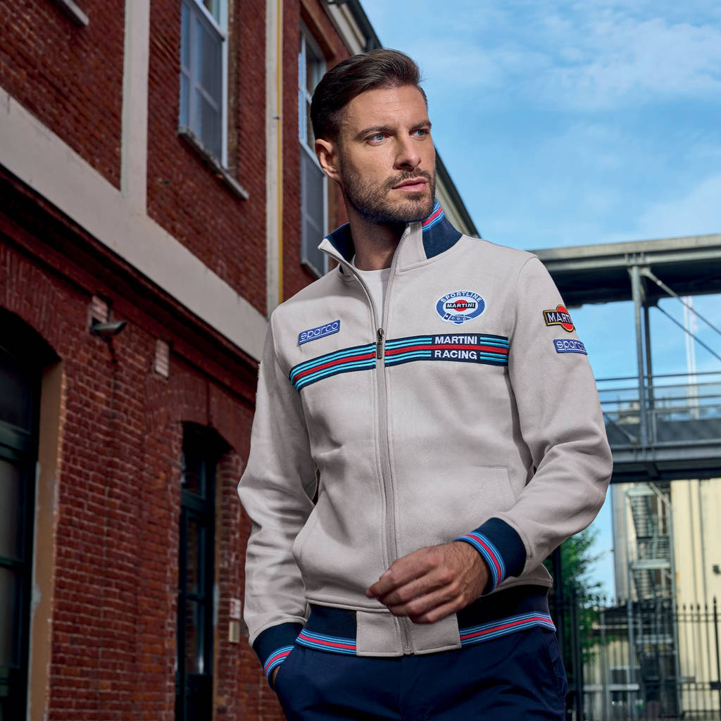 SPARCO 01278MRGR2M Full zip sweatshirt MARTINI RACING grey M Photo-2