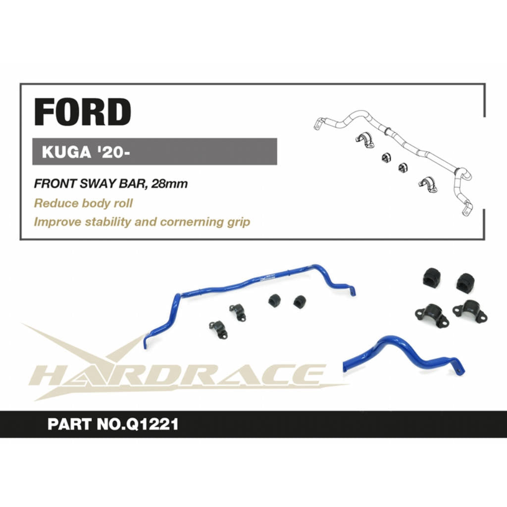 HARDRACE Q1221 Front sway bar, 28mm - 5pcs/set for FORD KUGA 2020+ Photo-2